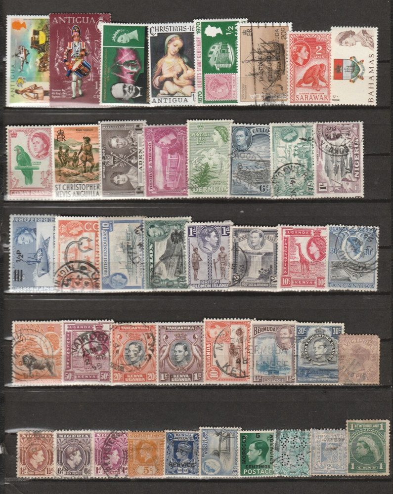 BULK LOT # 2 -  42 Different Stamps from British Colonies