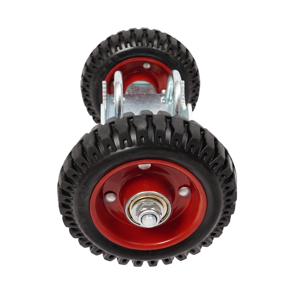 6'' Heavy-Duty Rubber Wheel Double-U Bolts Gate Rollers 2pcs Gate Rollers