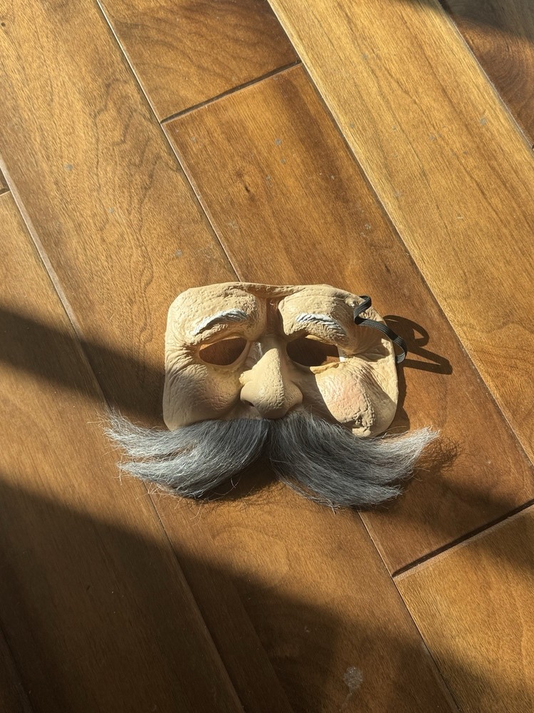 Vintage Rubber Face Mask Mustache Half Mask