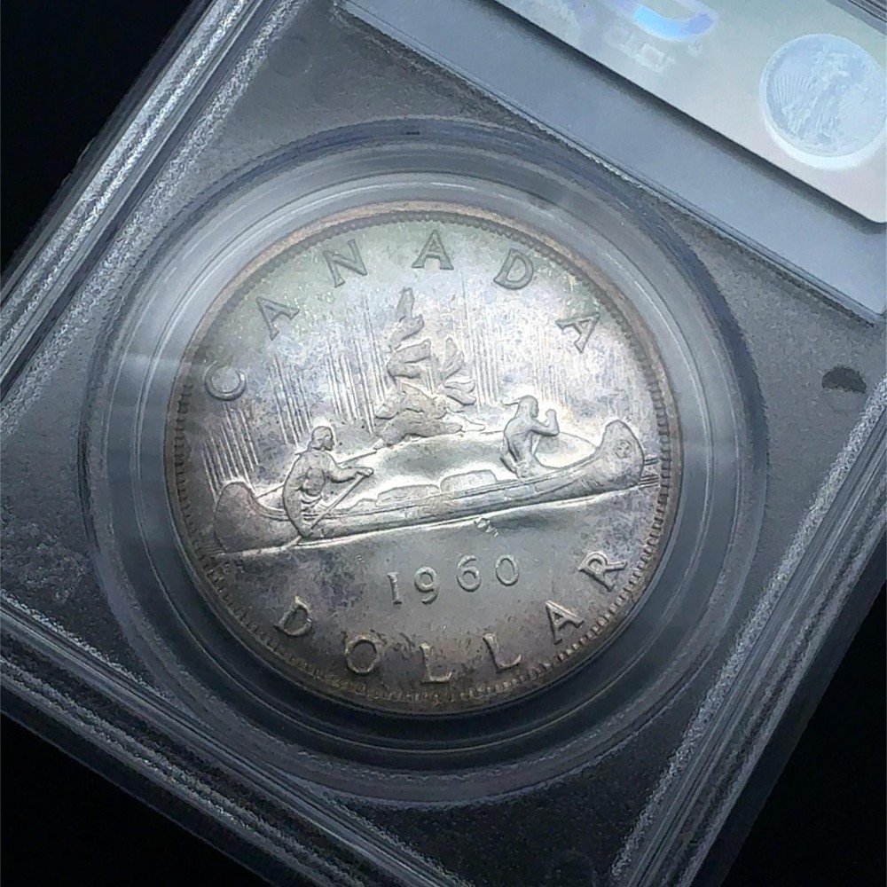 1960 Canada Silver Dollar $1 PCGS MS63