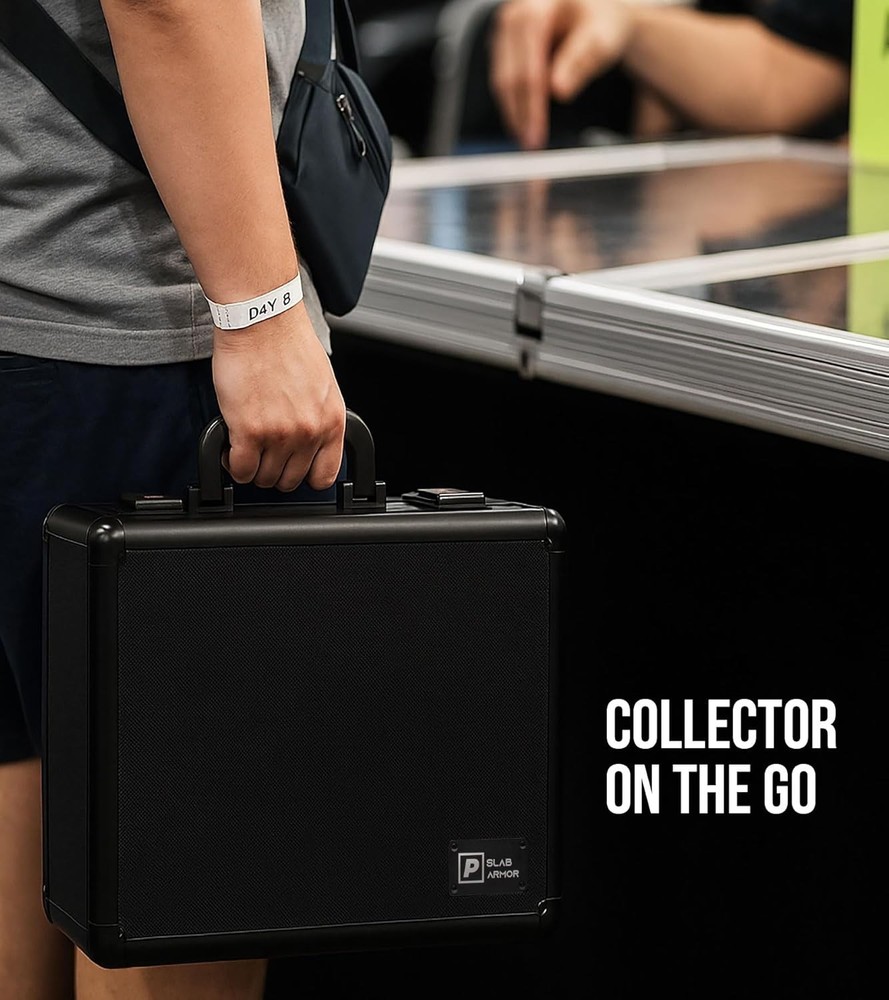 Zippered Black Slab Armor for Graded Cards - Secure and Stylish Storage Solution