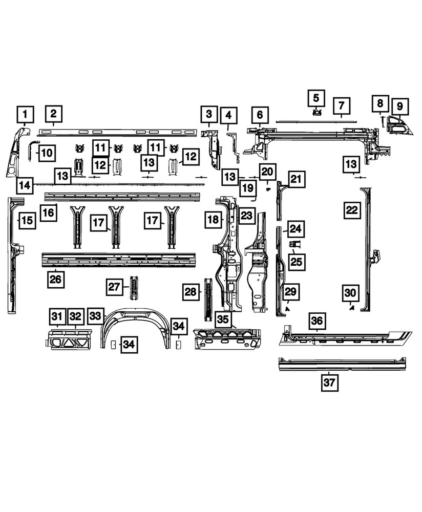 Genuine Mopar Frame Rail Bracket 68167273AA