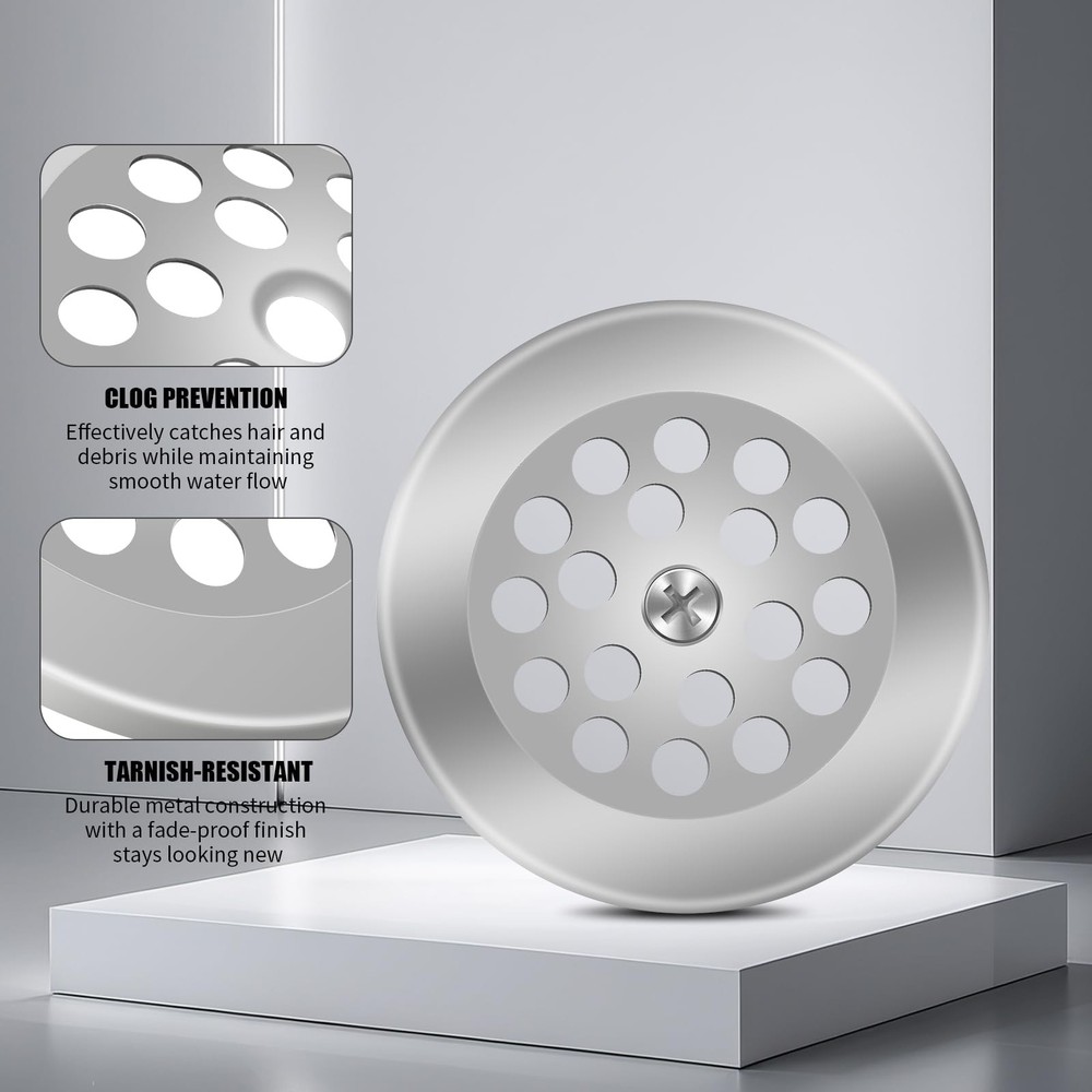 PP826-64 Bathtub Dome Grid Strainer With Screw Drain Cover Replacement Part
