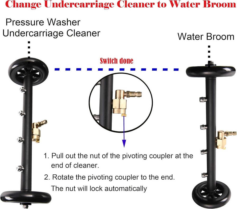 Dual-Function Undercarriage Cleaner Surface Washer 16 Inch 4000 PSI