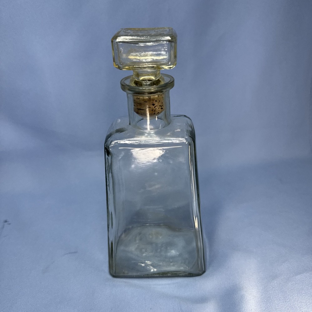 Cuervo 1800 Bottle, Empty, Original Stopper, Clear Decanter.