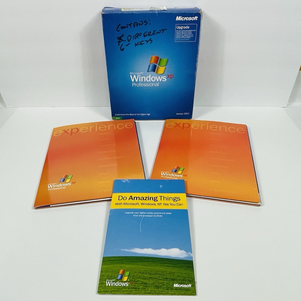 Microsoft Windows XP Professional Upgrade w/ Service Pack 1 Big Box Software