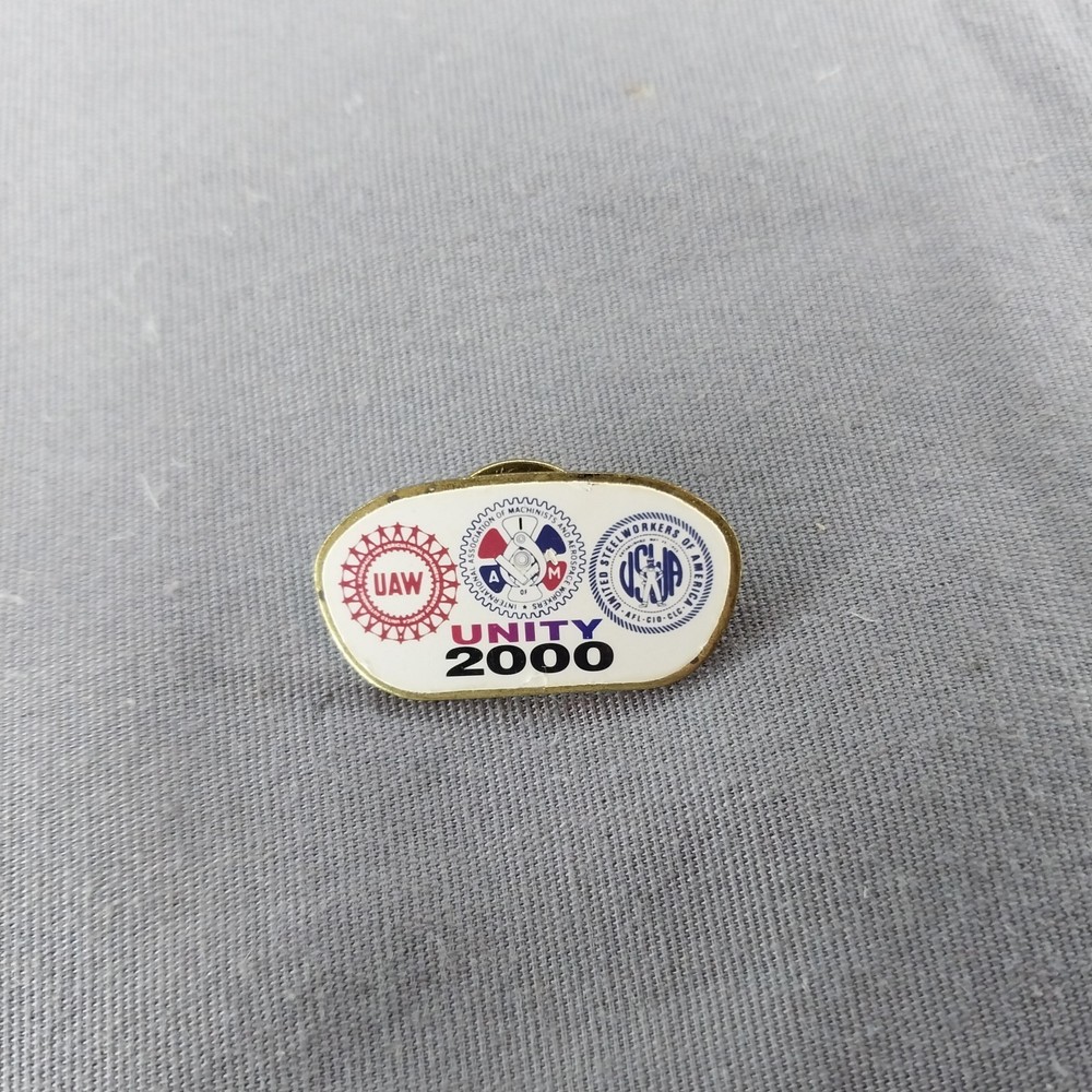 Unity 2000 UAW Steelworkers Machinsts Lapel Hat Pin