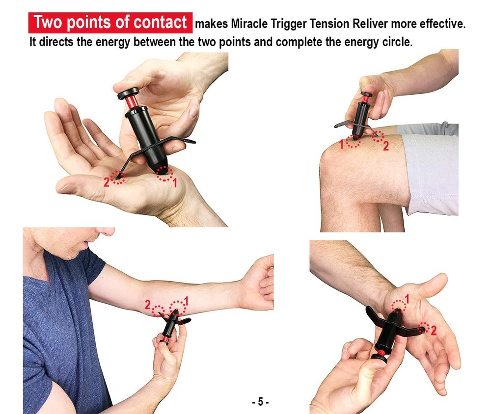 Trigger Point Stimulator Tool - Electric Current Sensation No Needles No Battery