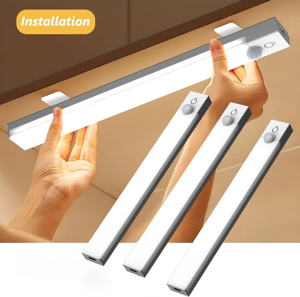 Rechargeable Motion Lights Under Cabinet 3 Pack