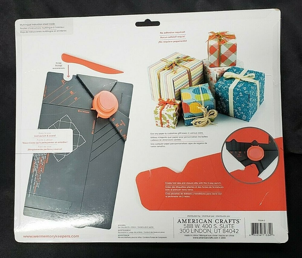 We R Memory Keepers Gift Box Punch Board Present Maker Christmas Crafts