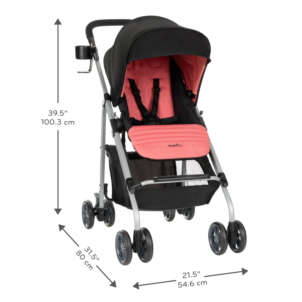 Evenflo Reversi Lightweight Stroller, Celestine Coral