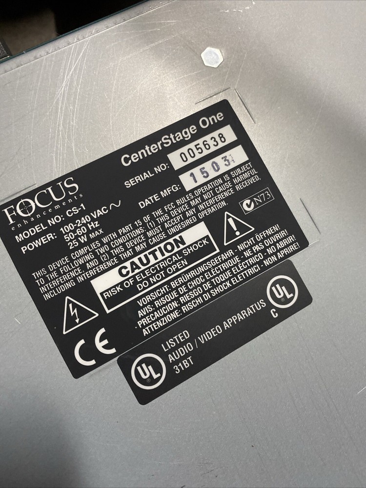 CenterStage CS-1 Video Processor Focus Enhancements