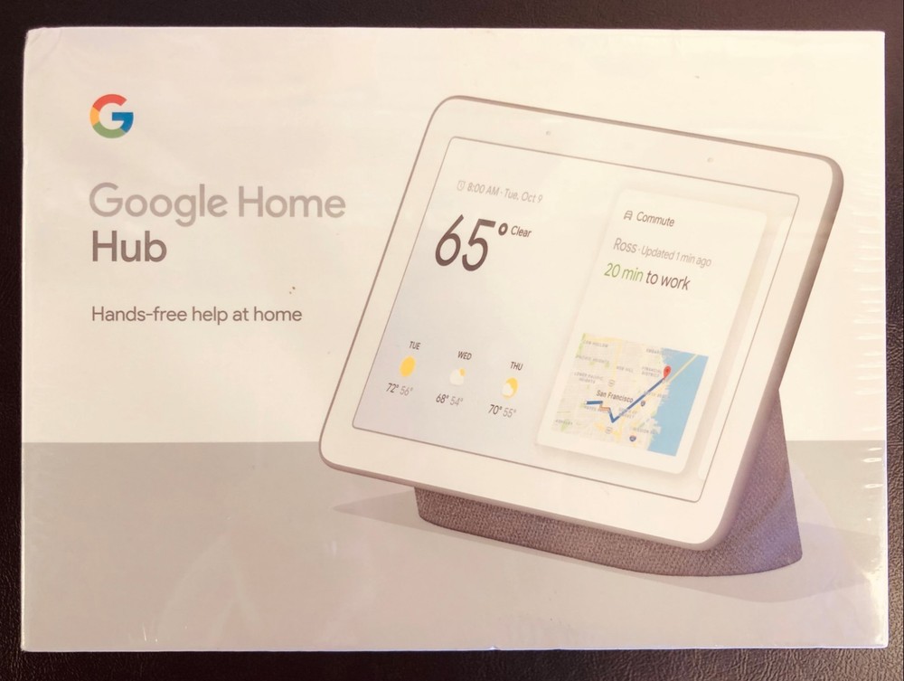 Google Home Hub with Google Assistant Smart 7" Display Chalk Grey or Chalk White