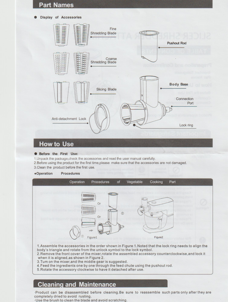 slicer shredder attachment salad maker accessory
