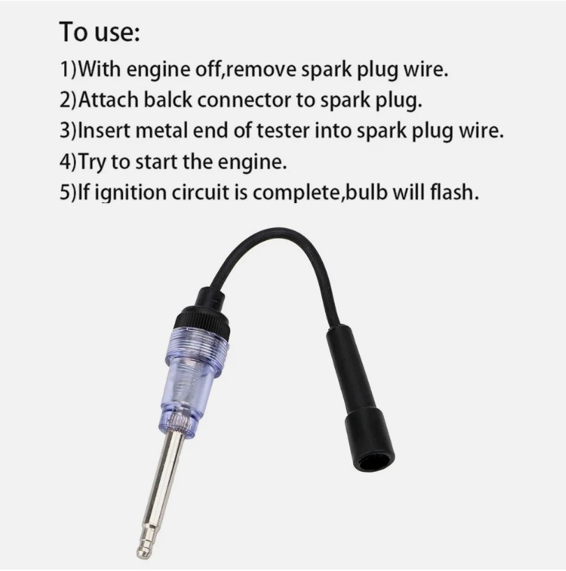 6-12V Car Spark Plug Tester Coil Ignition System Auto Diagnostic-Test Tool.