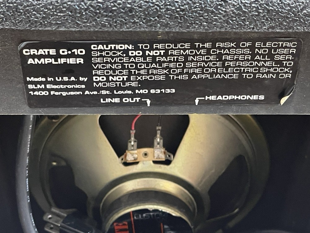 Vintage Crate Amp Model G 10 With Equalization