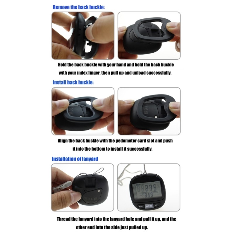 Digital Pedometer LCD Display Walk Step Pedometer Multifunction Calorie Counter