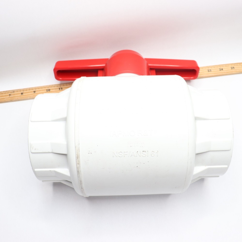 Compact Ball Valve UPVC White 100-4-DN100