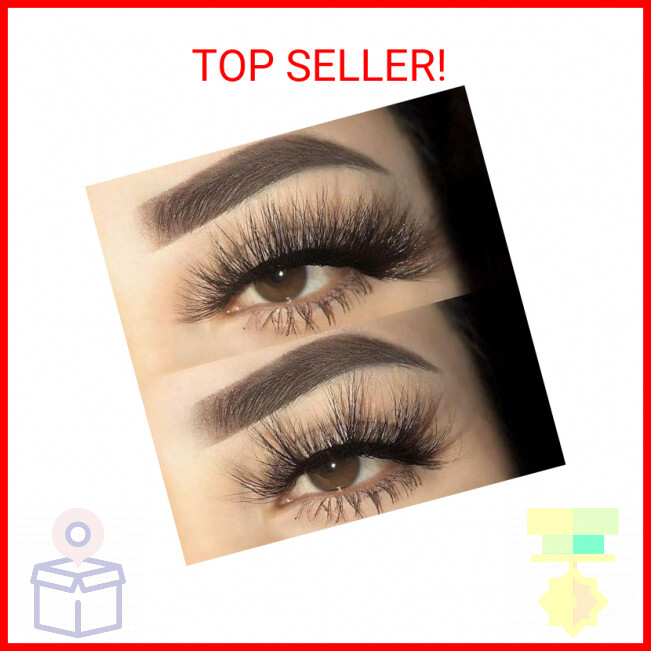 DAODER False Eyelashes 25MM Mink Lashes Dramatic Look Fluffy Long Fake Eyelashes
