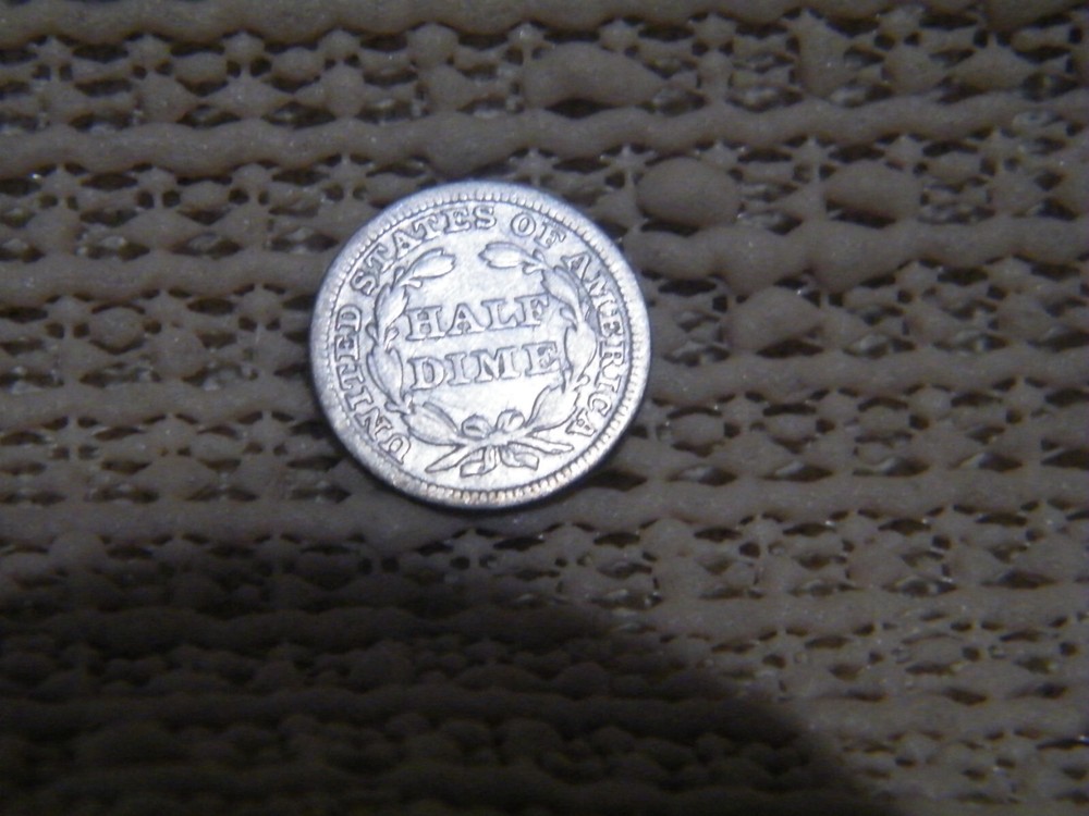1847 Silver Seated Liberty Half Dime Middle Grade tod12