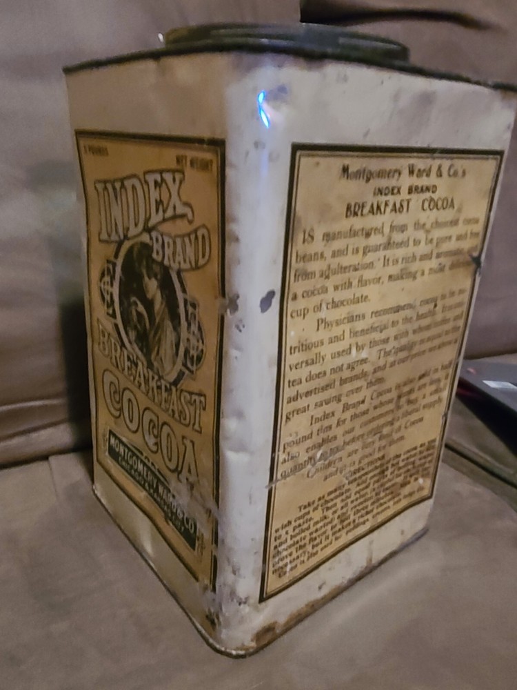 Index Brand Breakfast Cocoa Tin Montgomery Wards