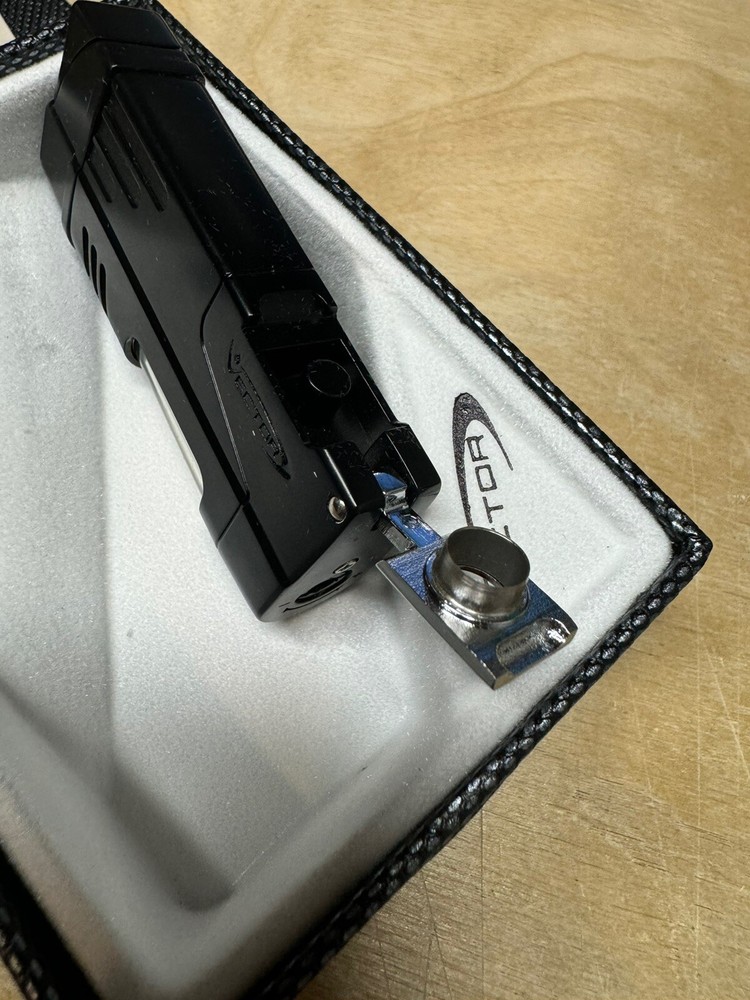 Vector Delta - Double Jet Flame Torch Lighter - Black - New