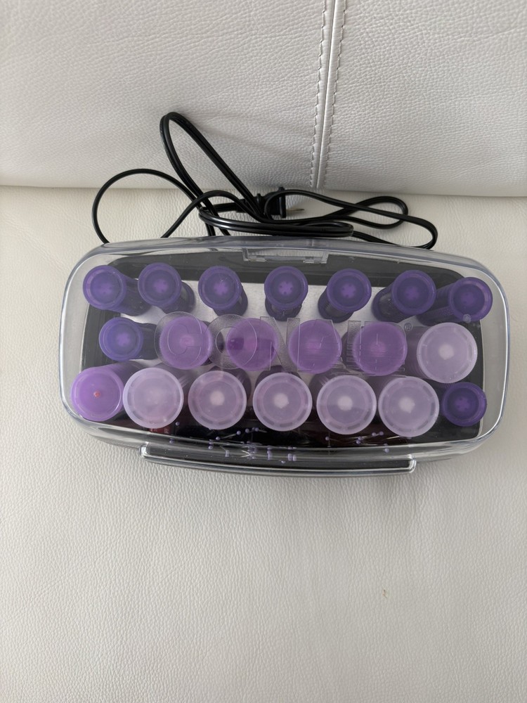 Conair Easy Start Curls & Waves HS11RX 20 Multi-Size Purple Hot Rollers w/ Clips