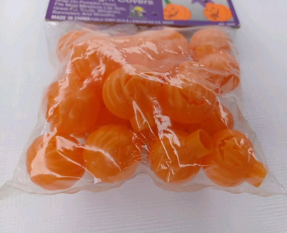 20 Mini Pumpkin Head Light Covers Fits Most Miniature String Lights