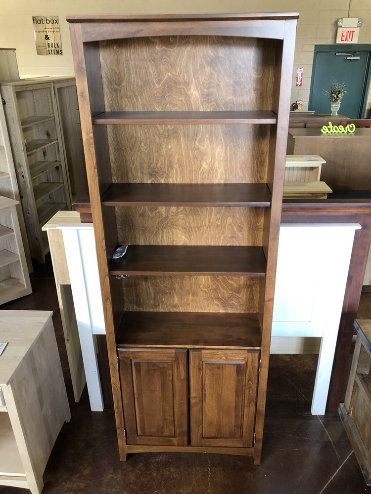 5 Shelf Bookcase - Solid Alder Wood.