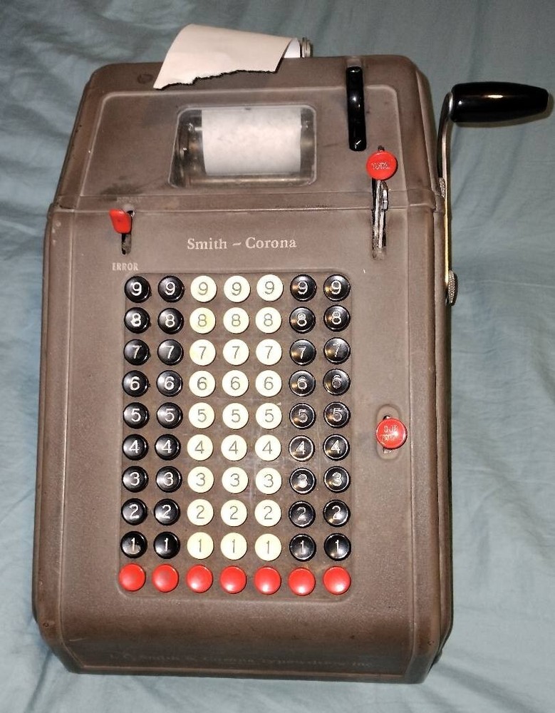 LC Smith & Corona Typewriter Inc Vintage Antique Calculator Adding Machine Model