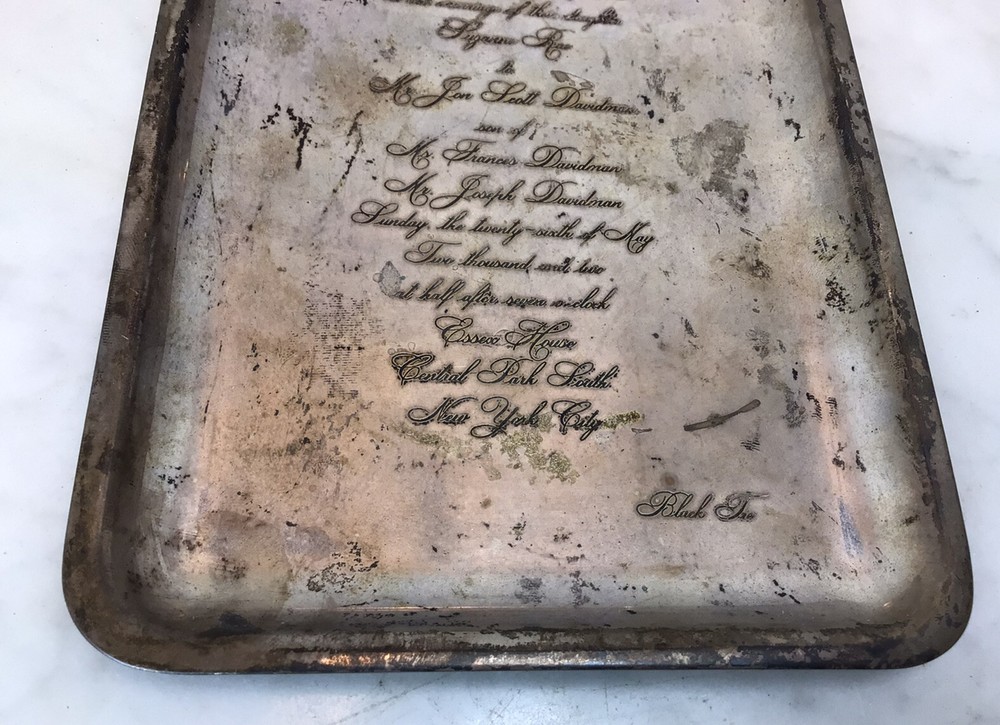 VTG TIFFANY &CO Makers Sterling Silver Rectangle W/Rounded Dish Engraved 133 Gra