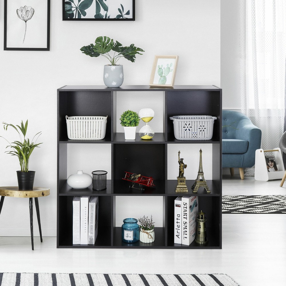 9-Cube Cube Chipboard Organizer Cabinet Wood Shelf Cupboard Multi-Color Home Use