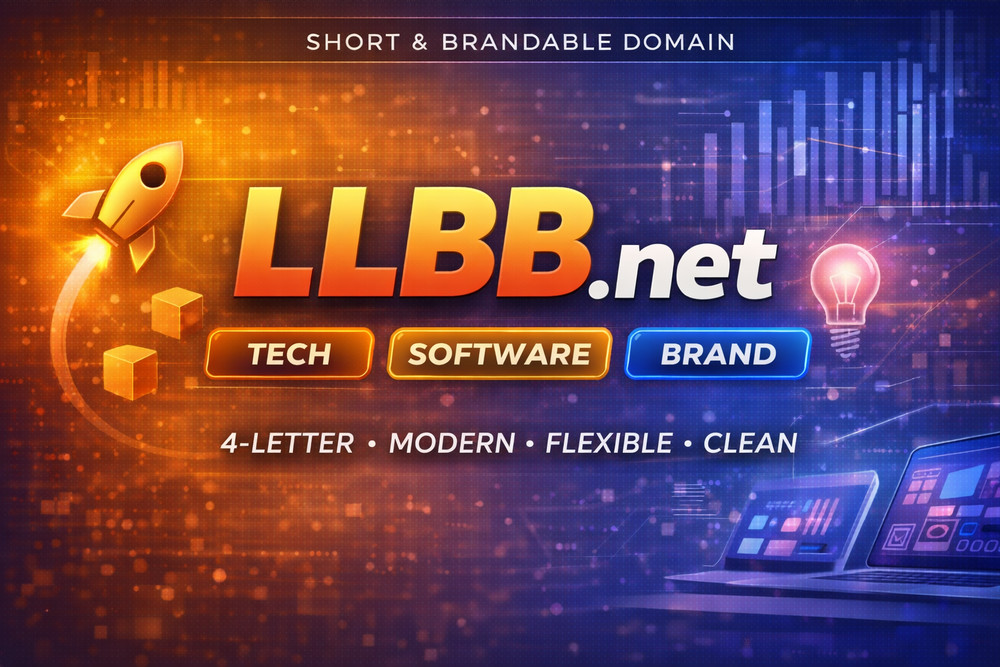 LLBB.net – Brandable Scarce 4- Letter-pair Domain Name