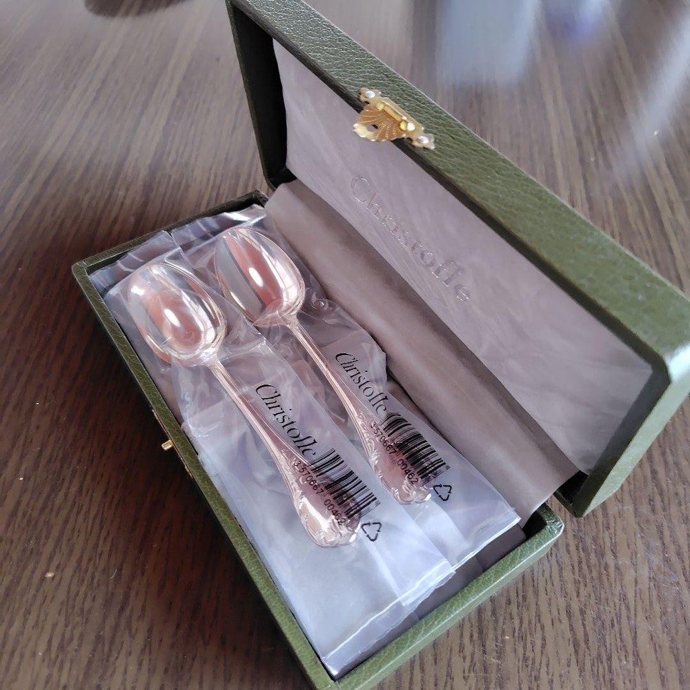 Christofle spoon set of 2