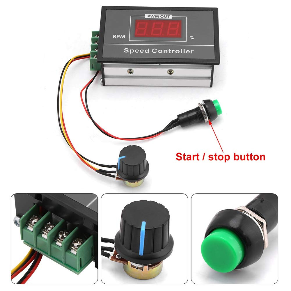 PWM Motor Speed Controller Adjustable Regulator DC 6-60V 30A Motor Driver Contro