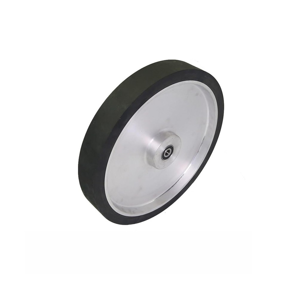 2"-14" x 2" Solid Rubber Contact Wheel with 6202-1/2 Bearings Work with Sandi...