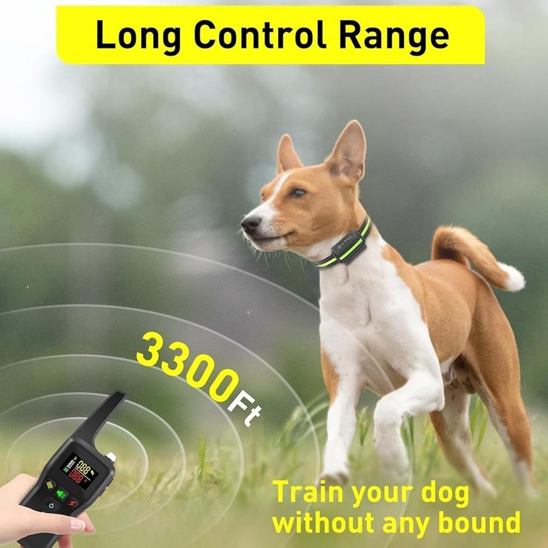 Automatic Bark Collar 3 Dogs Remote Control Vibration Shock Adjustable Modes New
