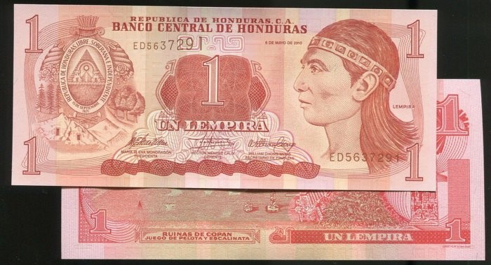 HONDURAS ， P89 , 1-LEMP. , 2010 , UNC