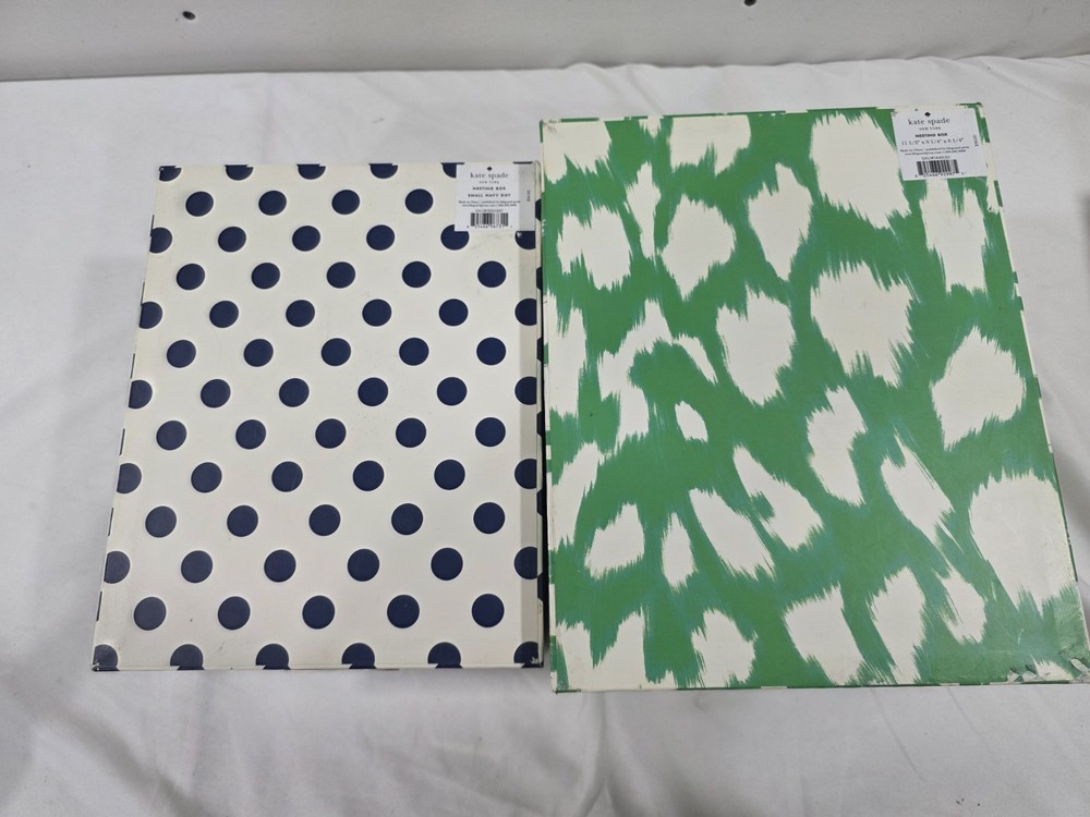 Kate Spade Nesting Boxes Poke A Dot And Green/white- Size Small And Medium