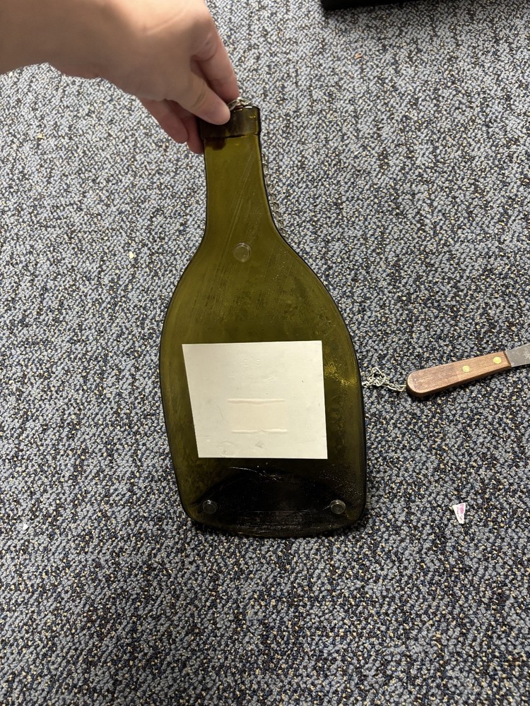 Bottle-Shaped Cheese Board with Knife