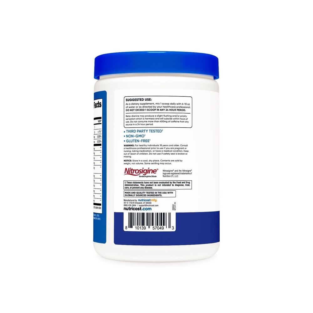 Nutricost Pre-C, Pre-Workout Complex with Creatine Powder (Blue Raspberry) 450g