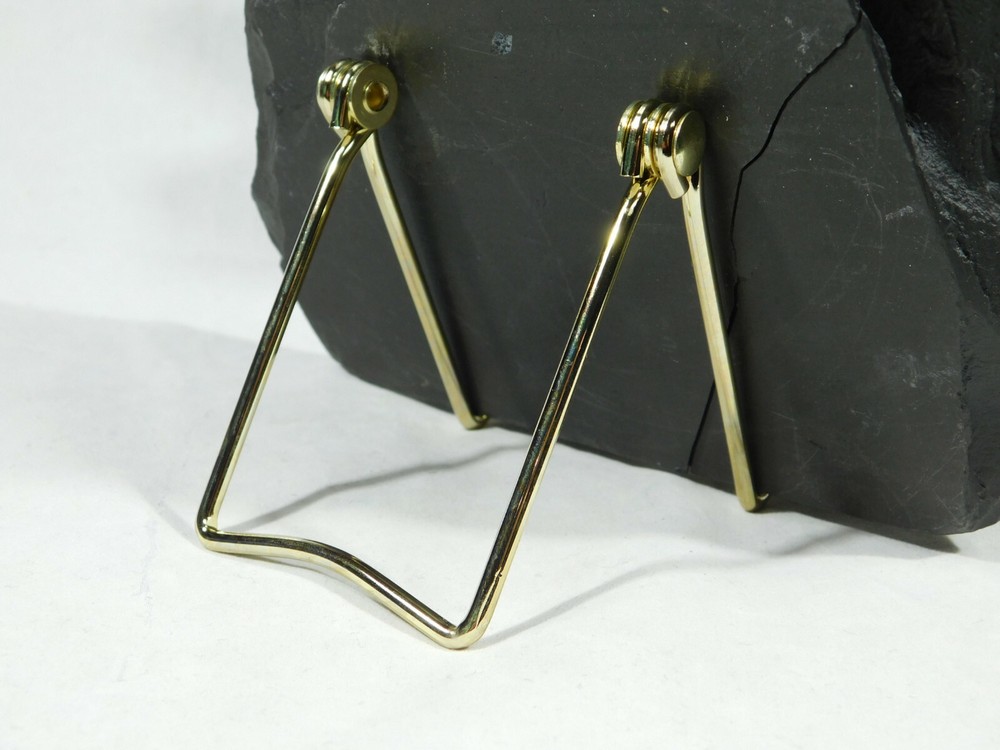 Easel Display Stand Adjustable Folding Small Size Gold color Metal