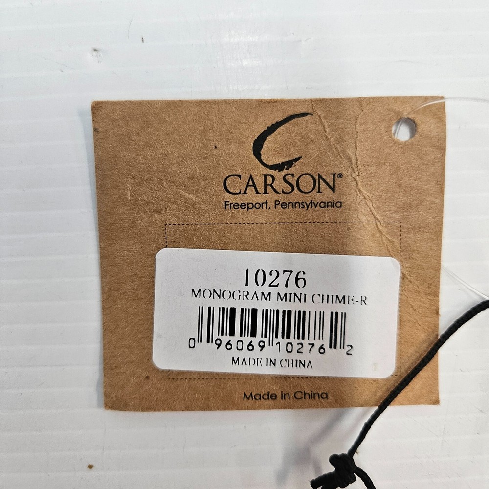 Mini Wind Chime Letter R - Carson - with box
