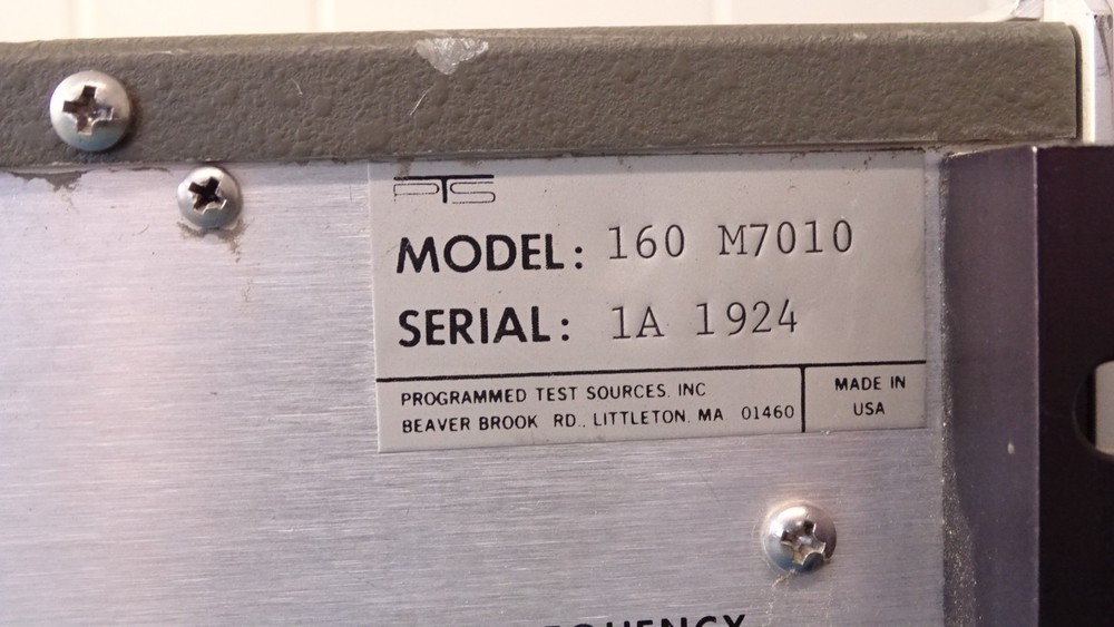 PROGRAMMED TEST SOURCES PTS 160 FREQUENCY SYNTHESIZER ~ PTS160