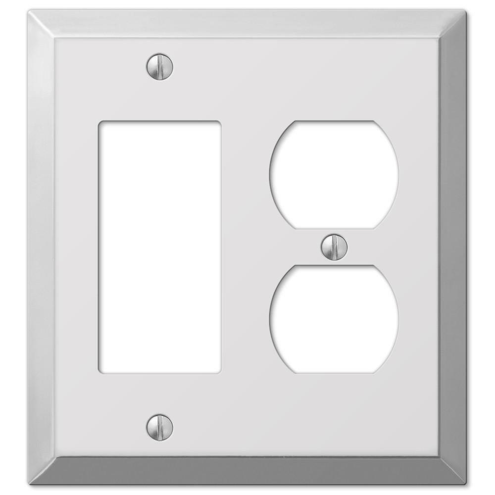 Polished Chrome Switchplate Light With Wall Plate Cover Outlet Toggle Rocker