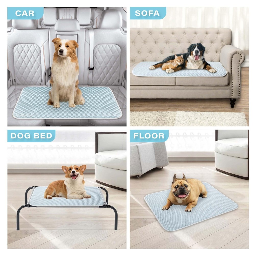 MICROCOSMOS Pet Cooling Mat & Sleeping Pad- Breathable Bubble Surface, EZ Cle...