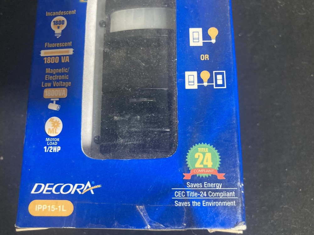 Leviton manual on occupancy sensor IPP15-1LE black