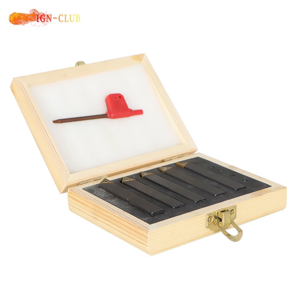 5 x 3/8" Carbide Indexable Turning Tool Lathe Tool Bit With Carbide Inserts