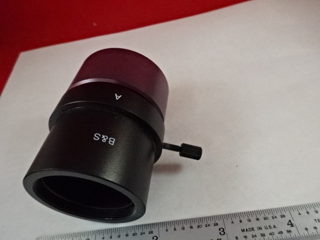 B&S A PORT CAMERA ADAPTER MICROSCOPE OPTICS AS IS BIN#W4-G-15