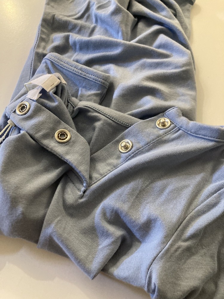 NWT Angel Dear Blue Sleeping Gown 0/3M Bamboo Visco